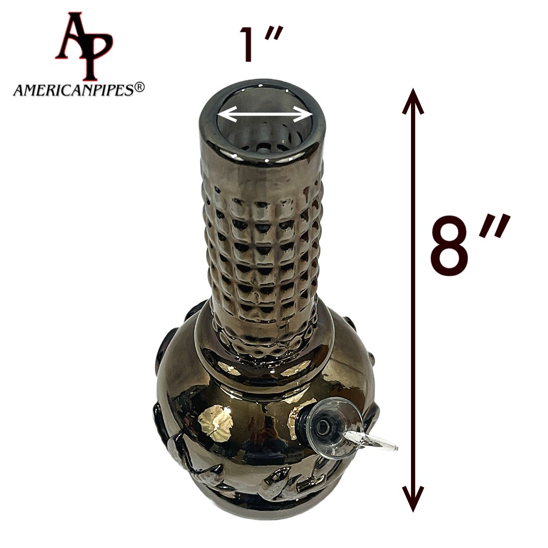 8” “Just pipe” Water Pipe/ Heavy Soft glass Pipes By INHALE & AmericanPipes
