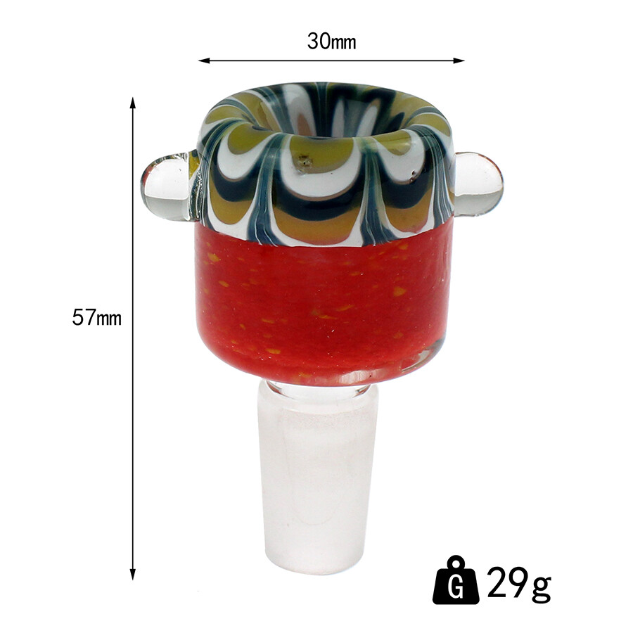 1pc Glass Slide Bowl Funnel 14mm Male Joint for Smoking Pipe Bong Random Color