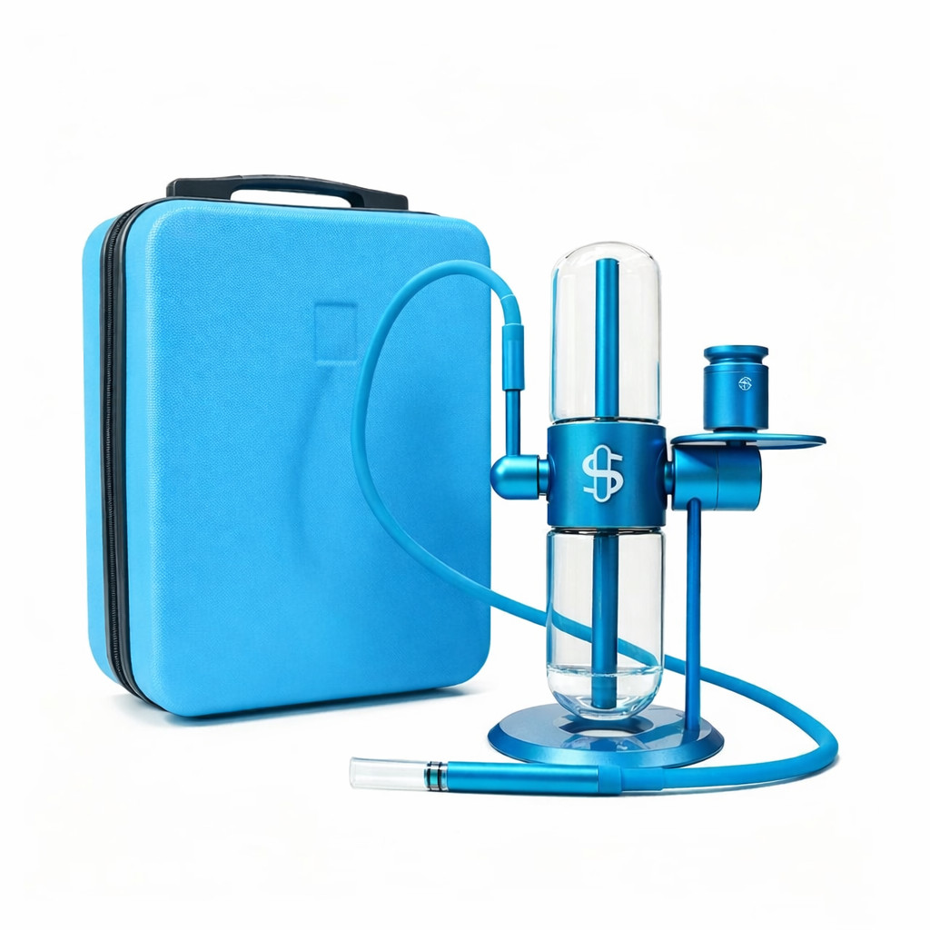 Stundenglass Gravity Hookah Bong w Carry Case Gravity Infuser – BLUE – Full Size