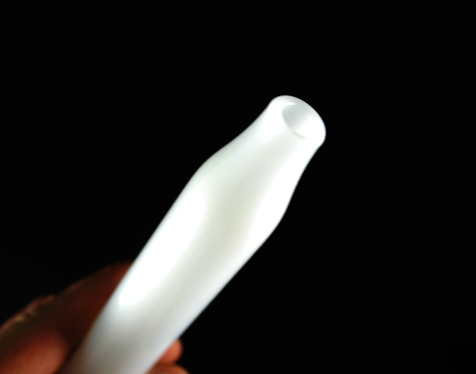White Glass Hookah Mouthpiece Borosilicate Handle for Silicone Hookah Hose