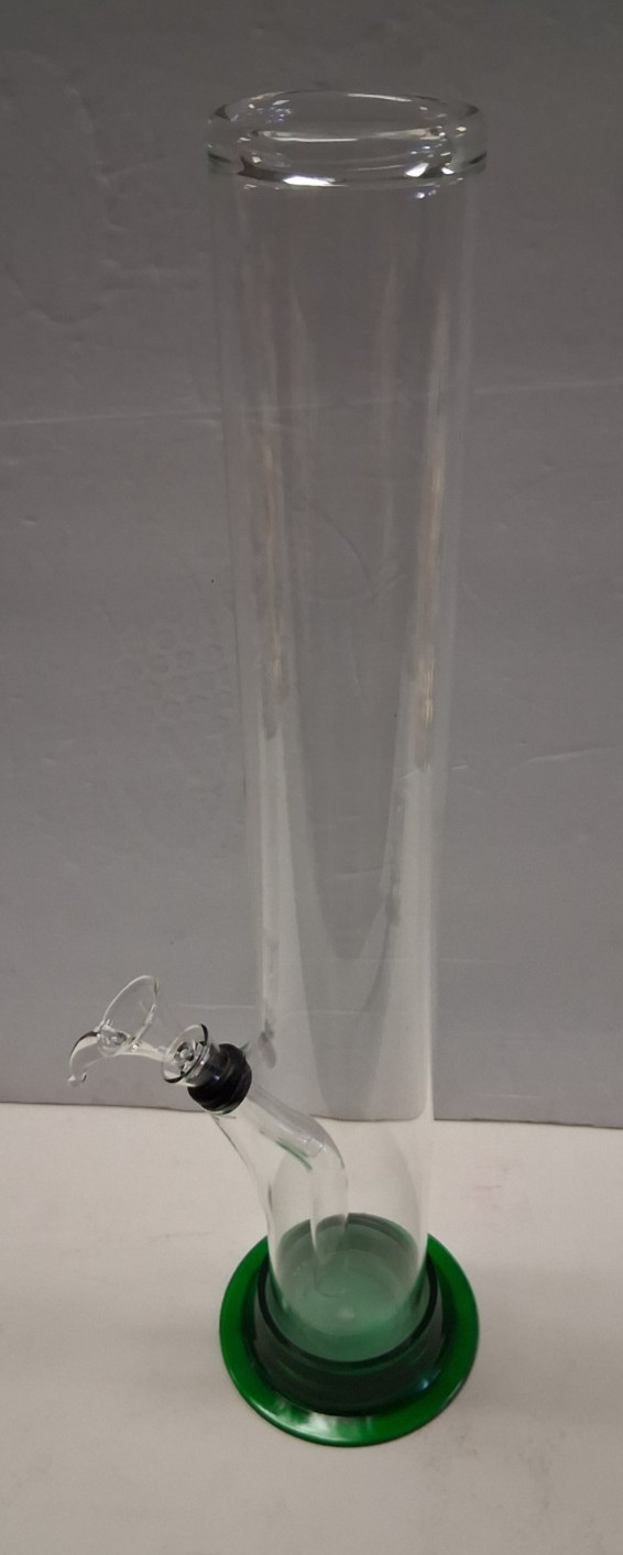 15&Prime; GLASS WATER PIPE NORMAL WALL HOOKAH BONG WITH GLASS PULL CARB 2&Prime;M