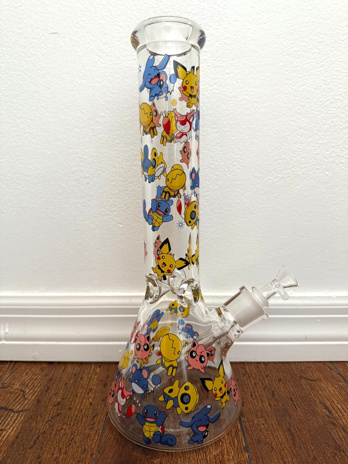 14” Premium Glass Water Pipe Thick Heavy Beaker Bottom Pokemon 14mm