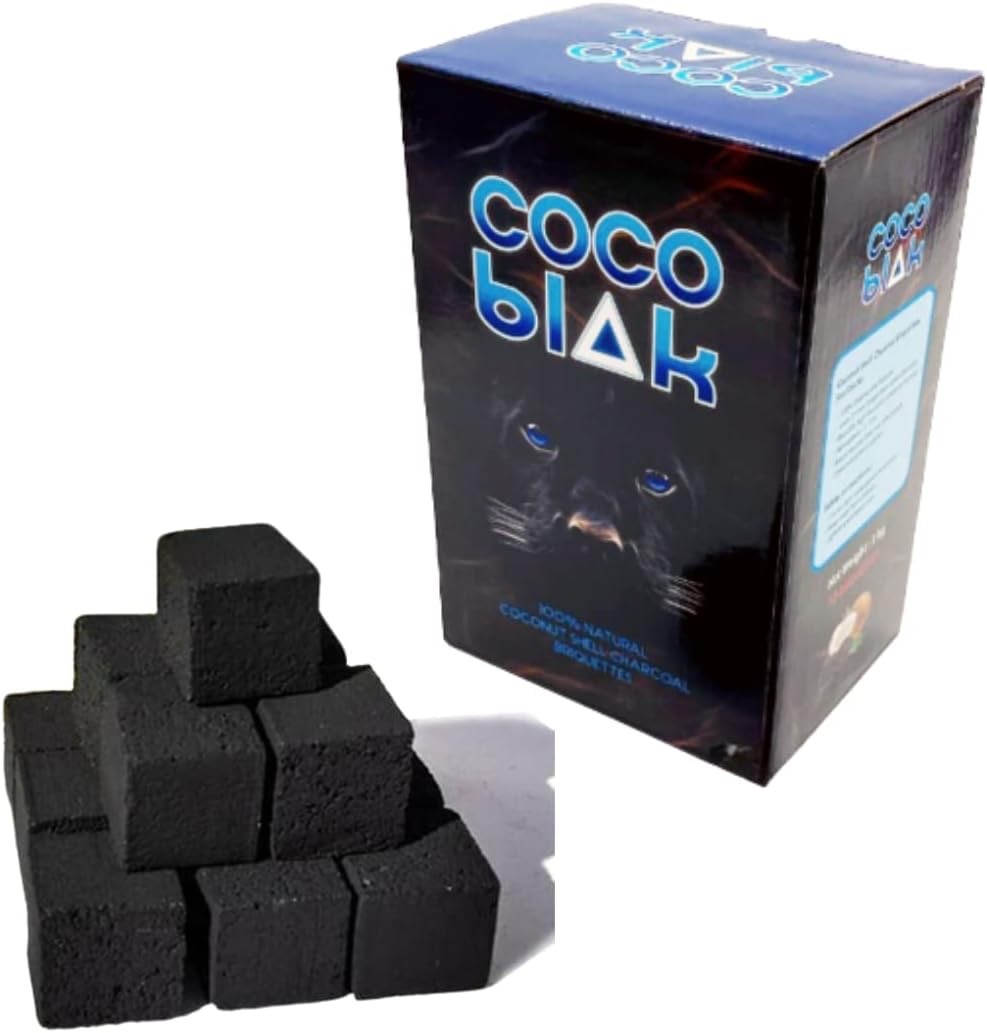 Coconut Charcoal Hookah Briquettes, Hookah coals, Charcoal Burner 4 Hookah Cube