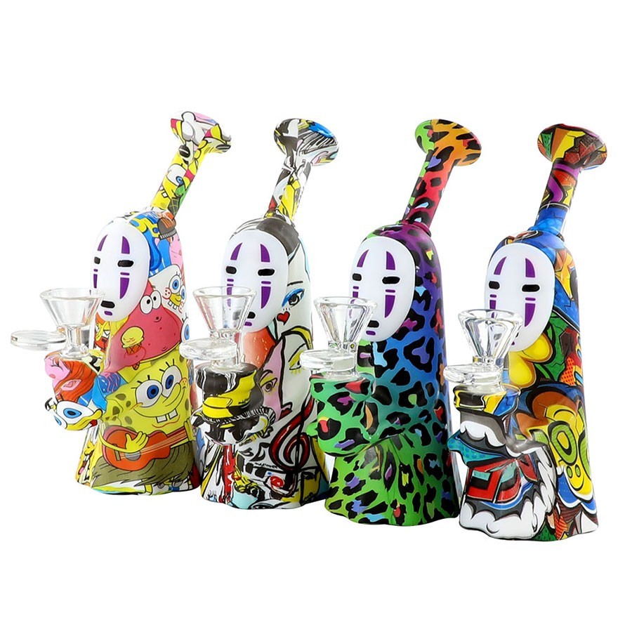 Random Color Silicone Hookah Smoking Bong Shisha Water Pipe Glass Bowl
