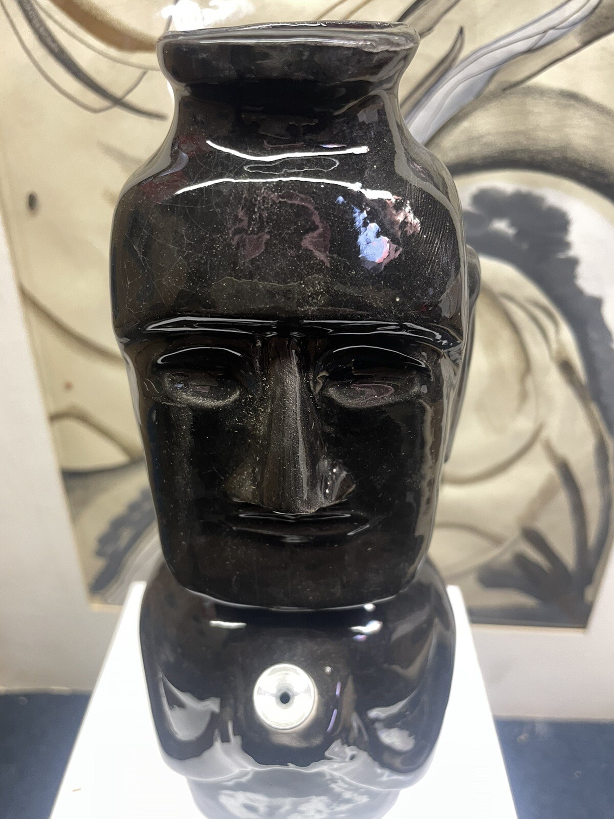 Org Tiki Man Black Bong Tok-Rite Rare Vtg Collectable Unused
