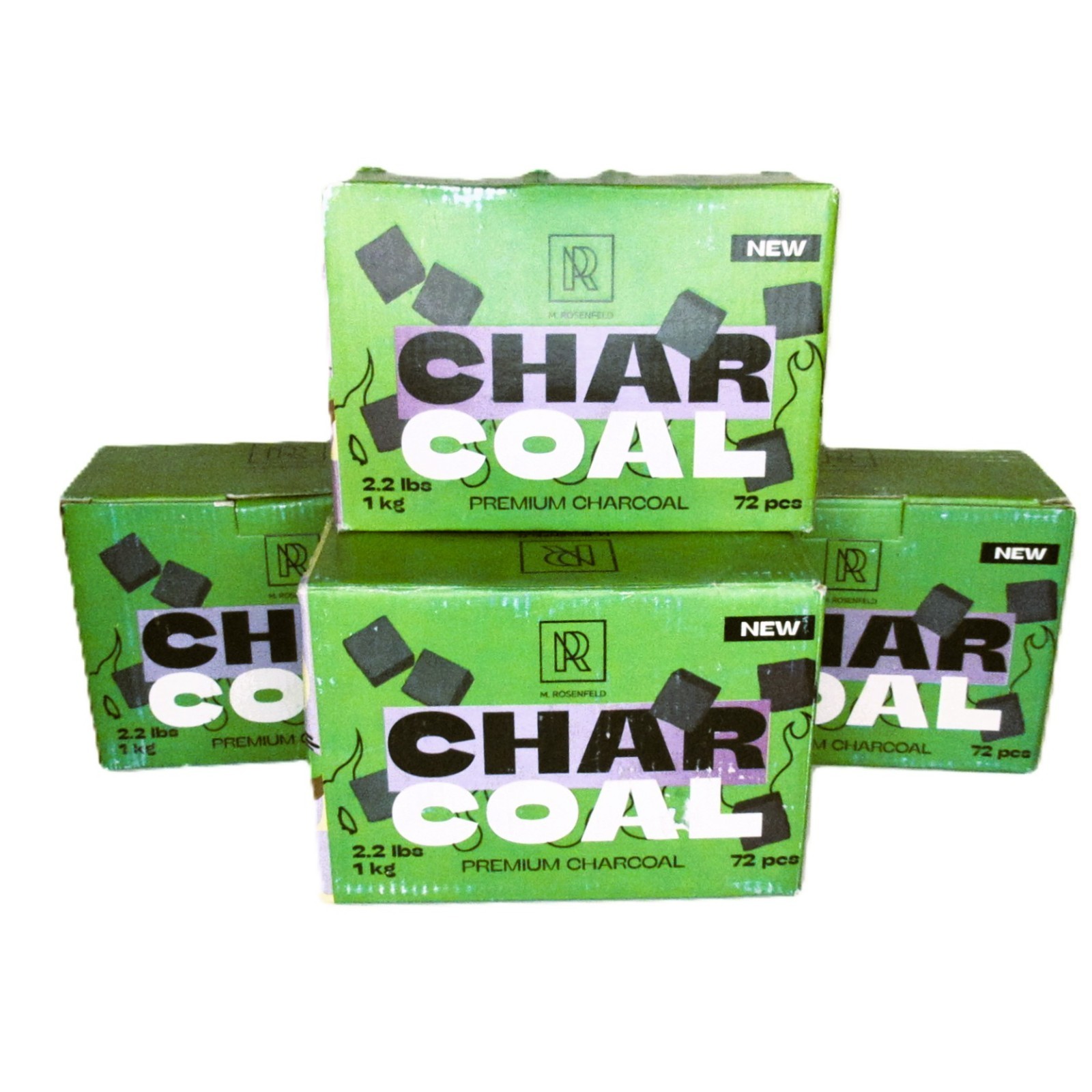 ROSENFELD Premium Quality Coconut Hookah Charcoal Cubes, 288 pcs, 8.8 lbs./4KG