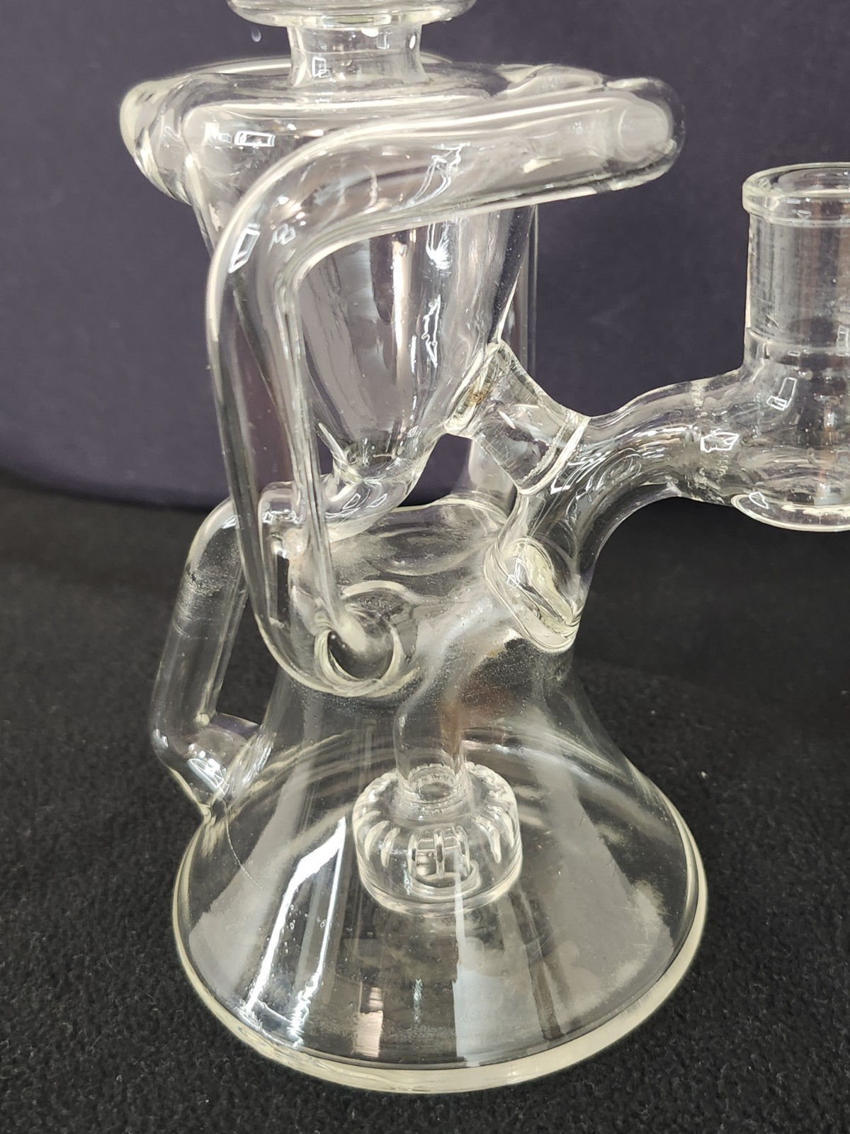 10&Prime; Klein Dual Uptake Recycler Glass Bong With Showerhead Percolator