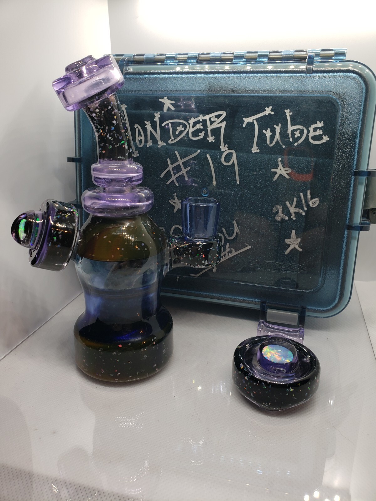Derek Boro Boy #19 Wonder Tube Glass Water Pipe + #1 Space Coin Pendant 😍🔥
