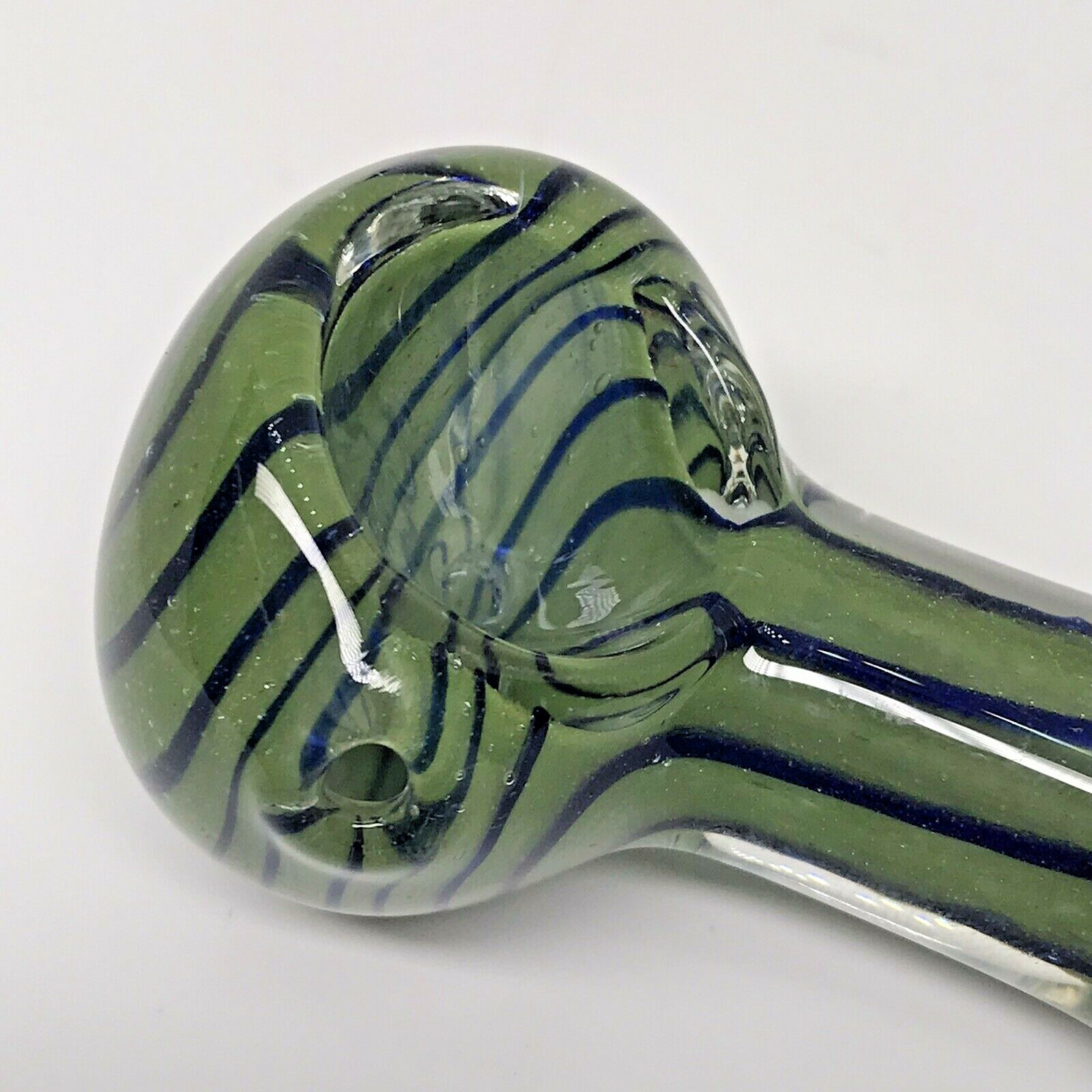 SMOKING BOWL TOBACCO 3” HAND PIPE BLOWN GLASS HEAVY POCKET PIPE MINI HITTER USA