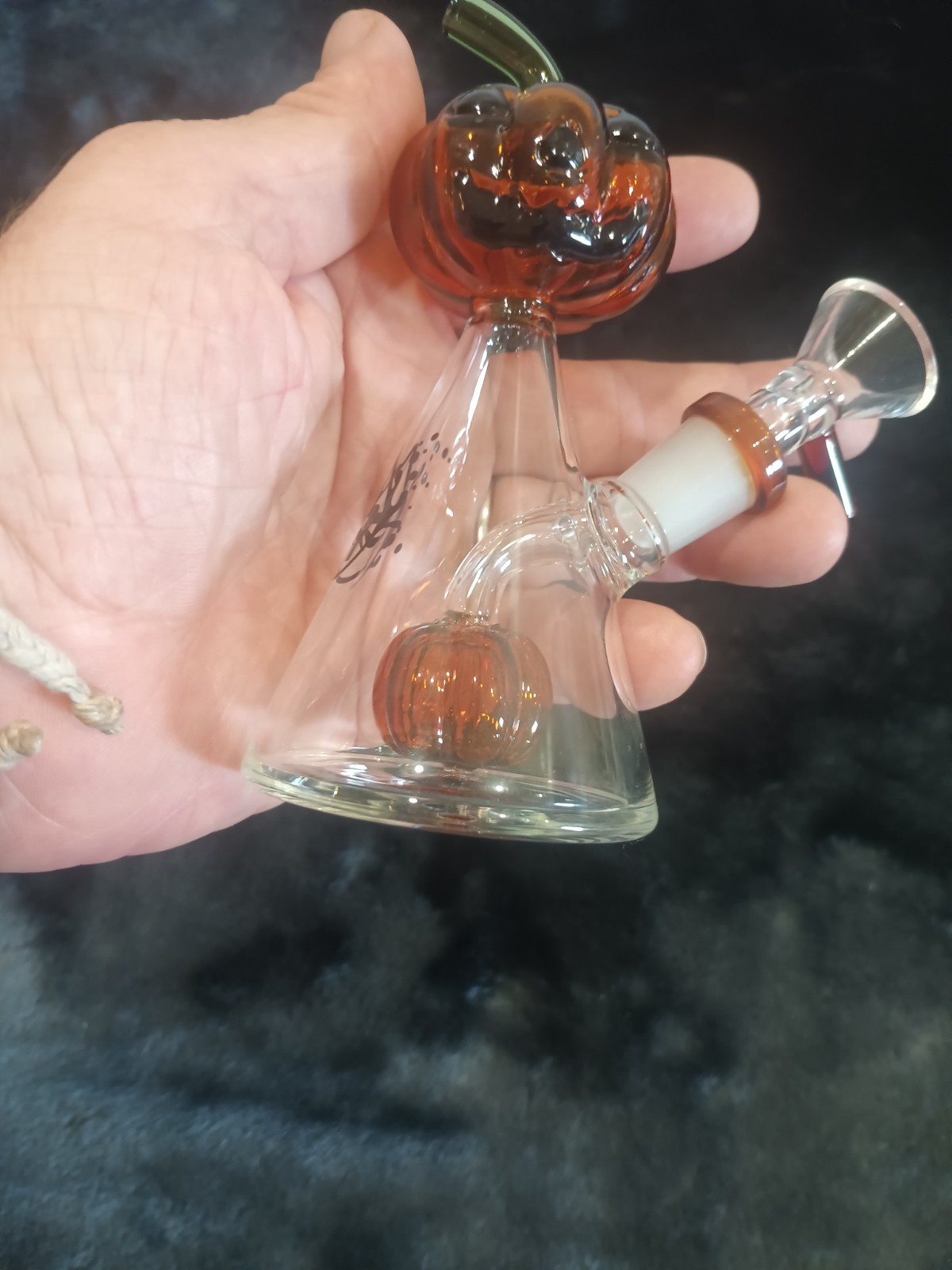 Hookah Water Pipe Glass Premium 8&Prime; Triple Pumpkin Tobacco Bong – Fast Shipping