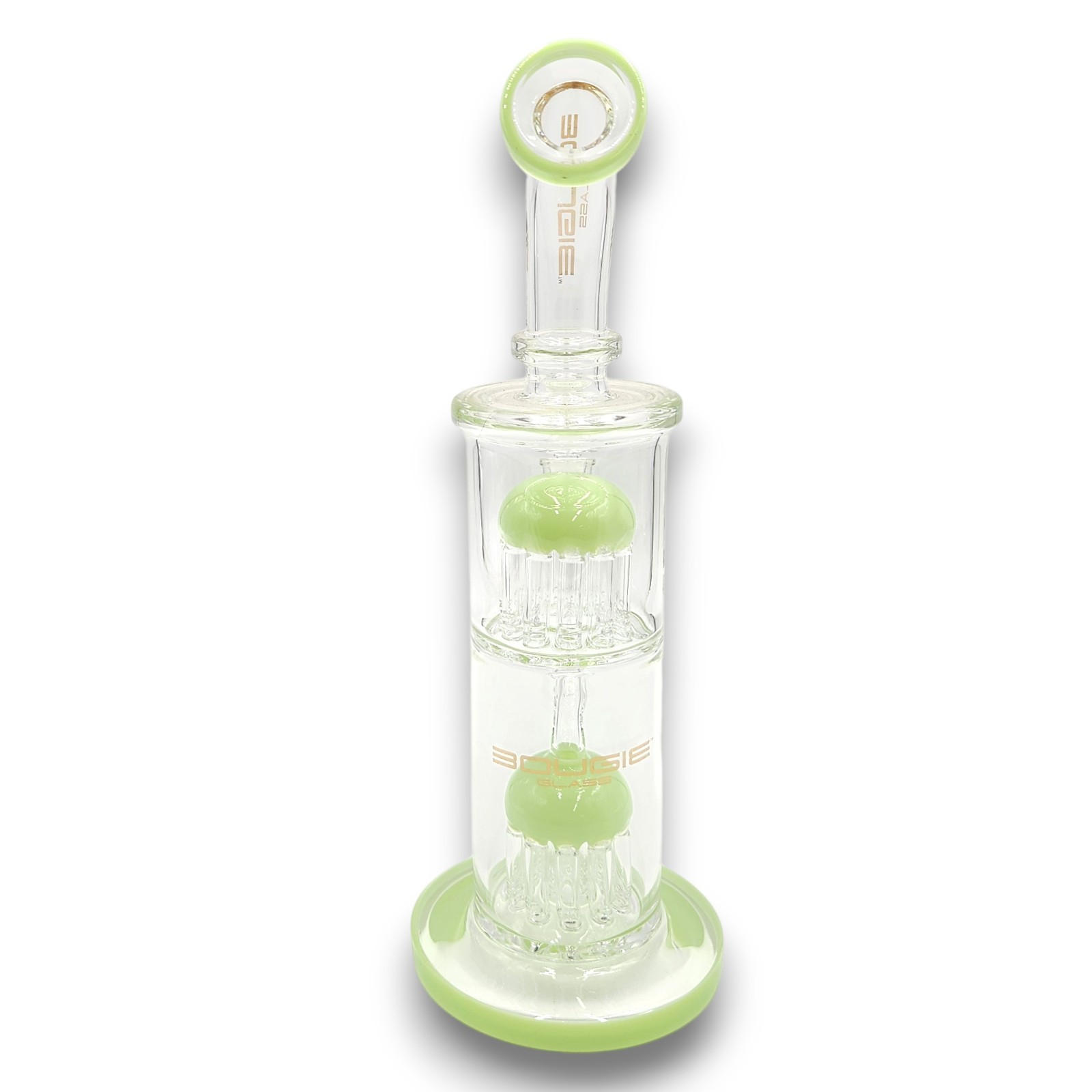 12&Prime; Straight Tube Beaker Bong Glass Water Pipe DUAL TREE PERC Hookah | Bougie
