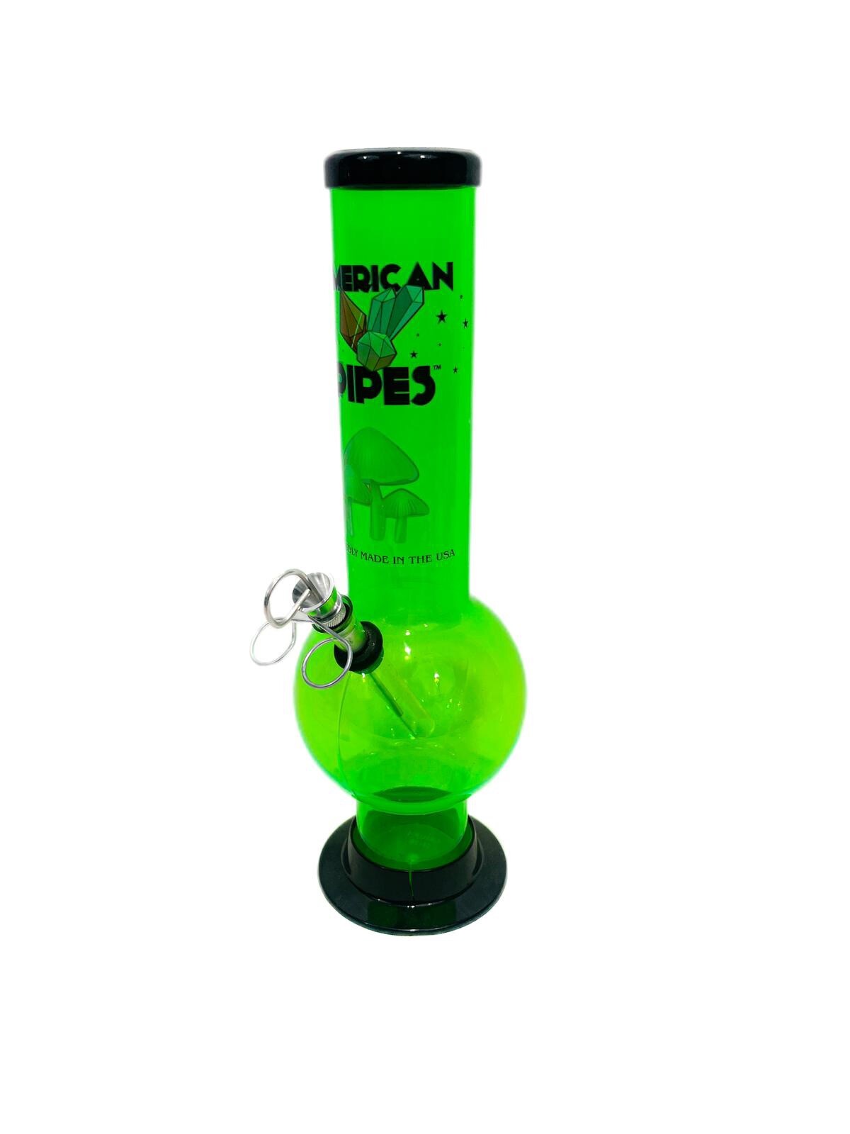 AMERICAN PIPES™️2X12&Prime; BUBBLE ACRYLIC HOOKAH WATER PIPE PULL STEM & POKER US MADE