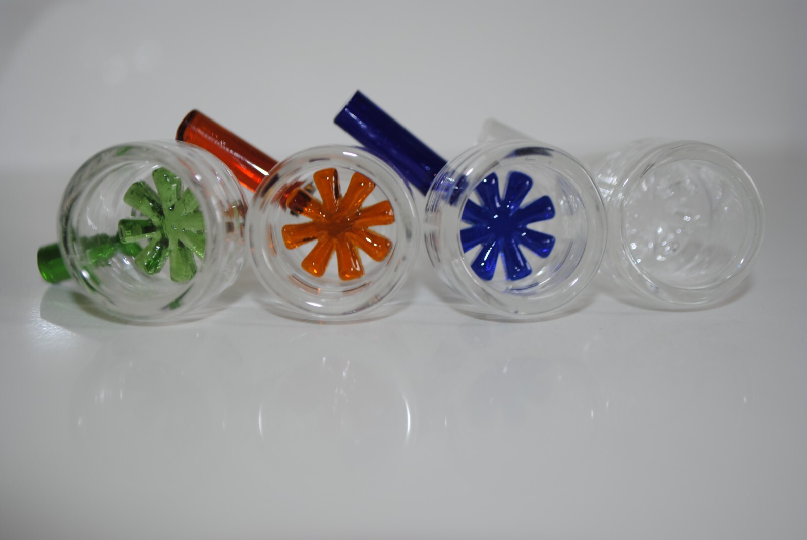 18MM GLASS BOWL MALE INSERT WITH ASHCATCHER 4COLORS AVAIL 14MM & 18MM AVAIL ALSO