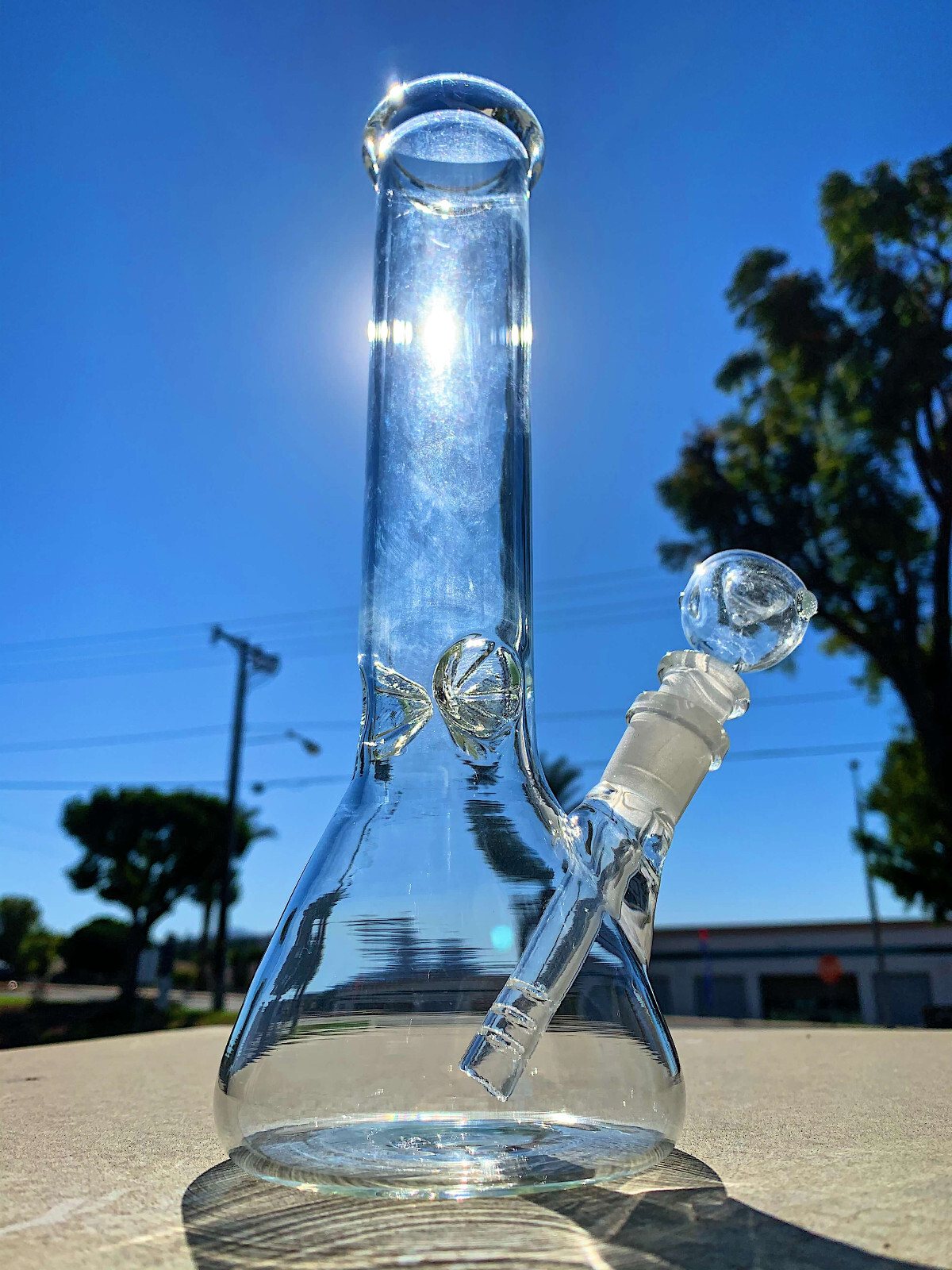 Hookah Water Pipe Glass 10&Prime; Tobacco Classic Beaker Bong w/ Ice Catcher