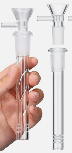 2-Pack 5.6 » 14mm Glass Downstem and 14mm Male Bowl Piece for Glass Bong