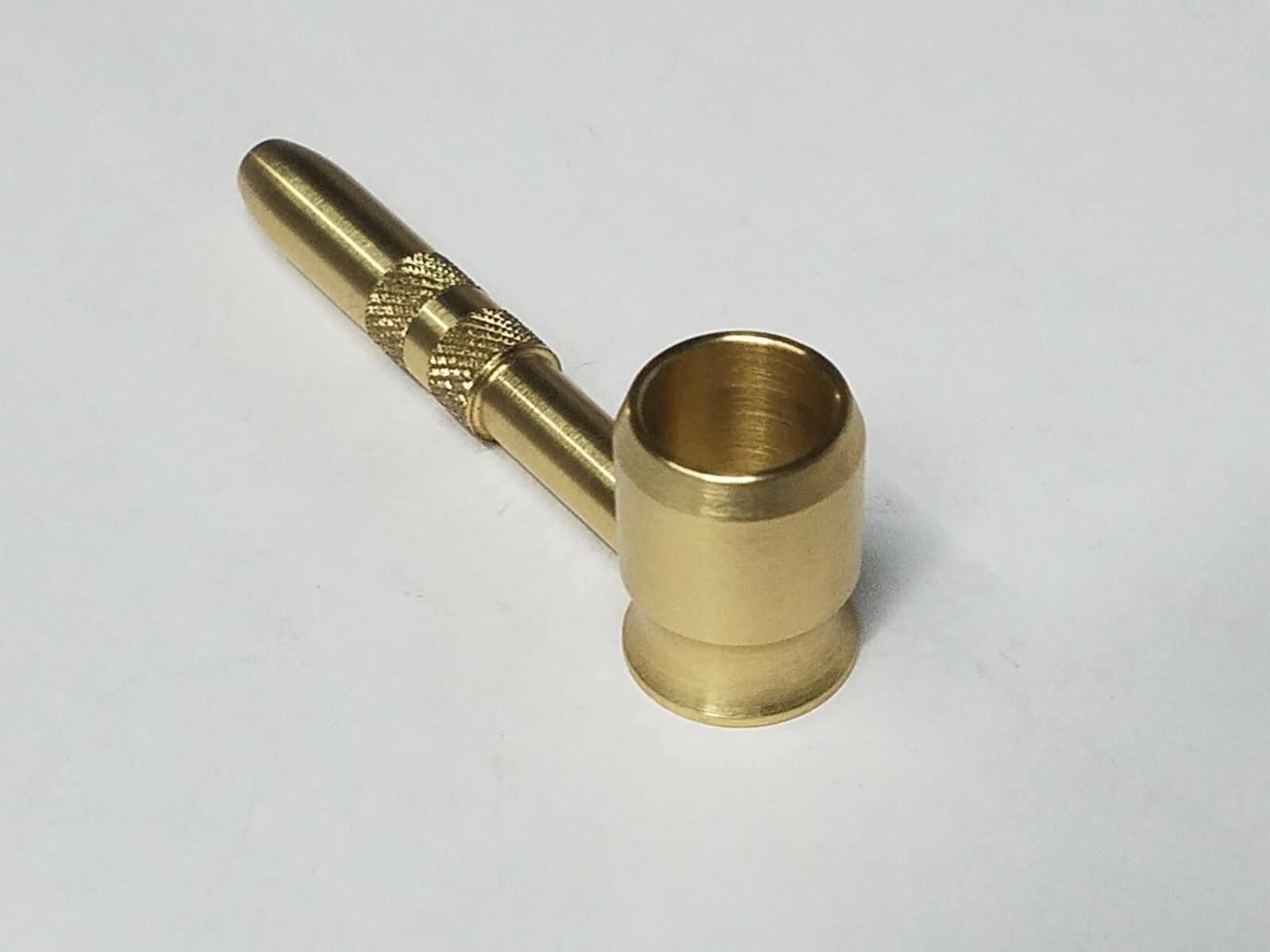 THREE SOLID BRASS Metal Tobacco Smoking Pipe * MADE IN USA* Bowl *HIGH Quality