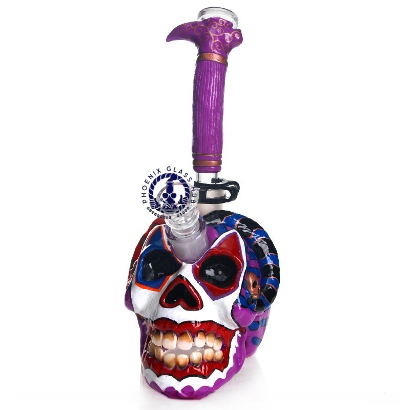 Phoenix Star 3D Water Bong JOKER Skull 11&Prime; +Free Tray Phoenix AUTHENTIC ✅✅✅