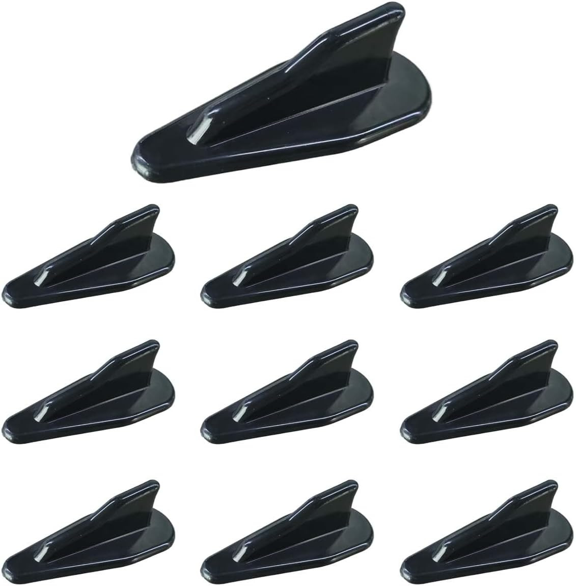 Kit de 10 alerones traseros tipo aleta de tiburón para coche, mini alerón de tec