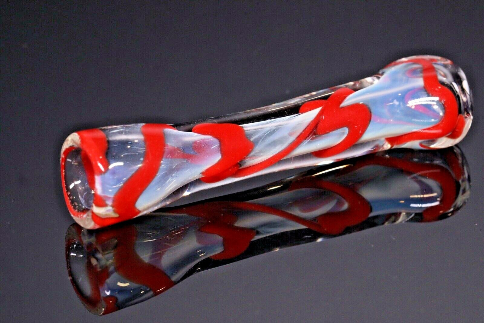 BLOWN GLASS HEAVY HAND PIPA BOWL FLOWER 3” ONE HITTER HOT RED OG TOBACCO CHILLUM