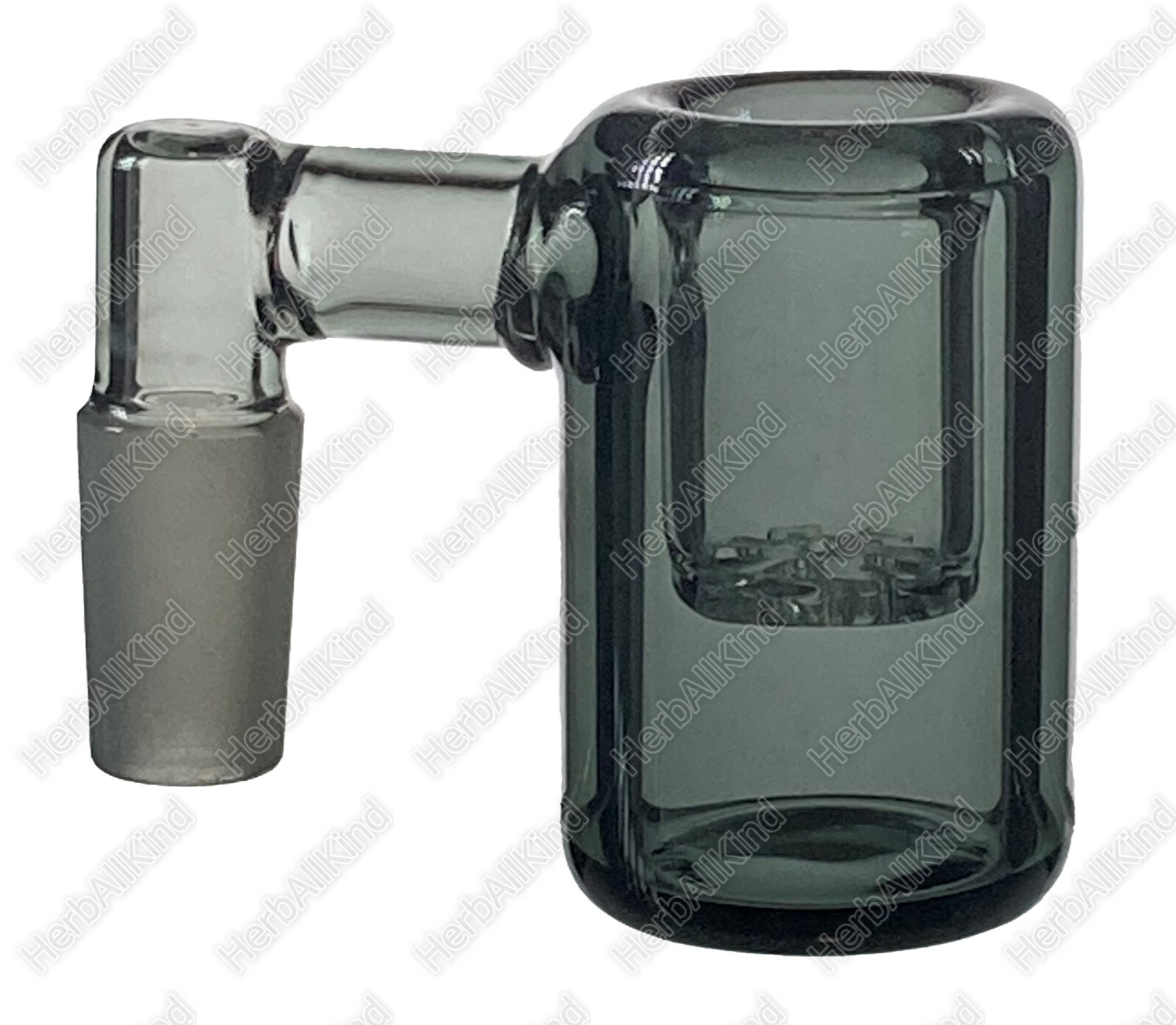 14mm 90° Smoke Glass Dry Ash Catcher Bowl w SnowFlake Screen
