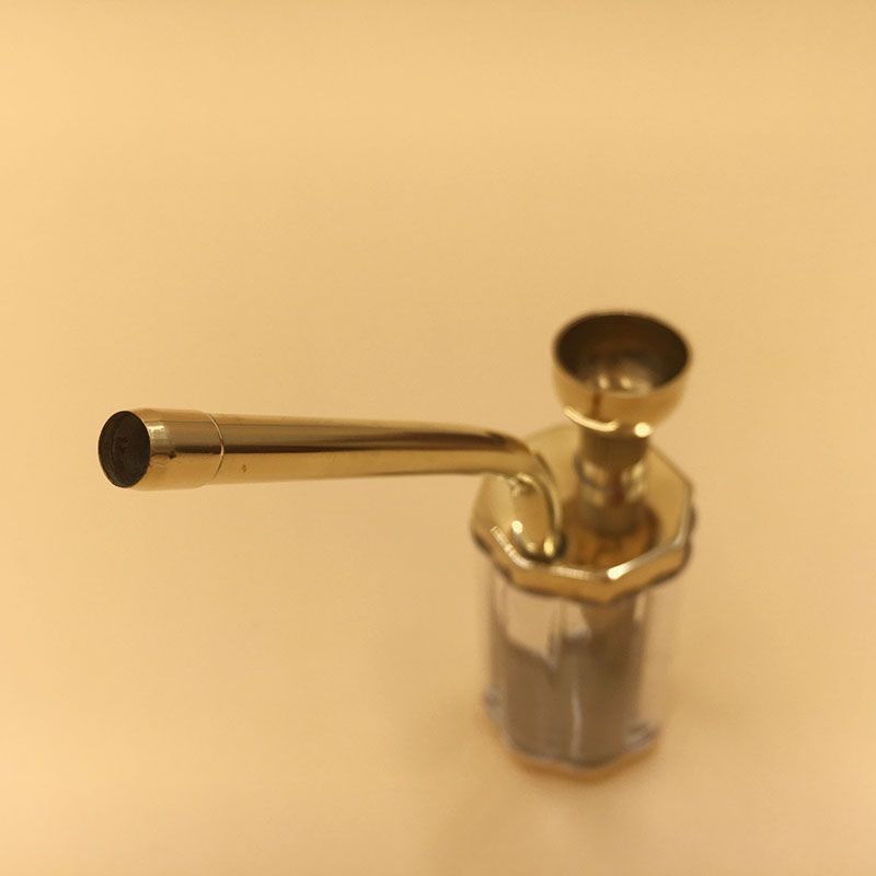 Dual Use Hookah Pipe Acrylic Brass Smoking Pipe Portable Metal Bowl for Tobacco