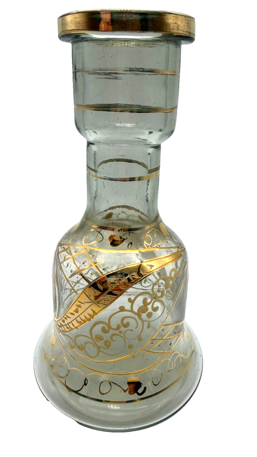 Vtg Nase Al-Din Shah Qajar 19th Century King Of Persia Hookah Base Hand Painted