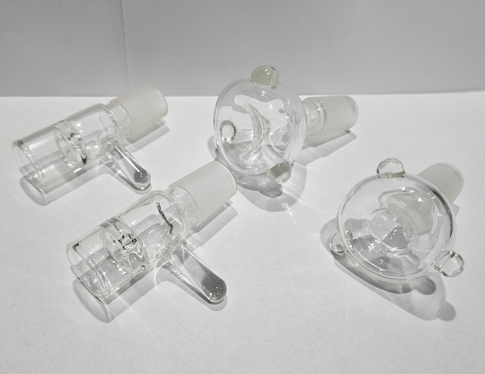 18mm Male Glass Bowl Handle Piece Replacement for Water Filter Bongs lot of 4