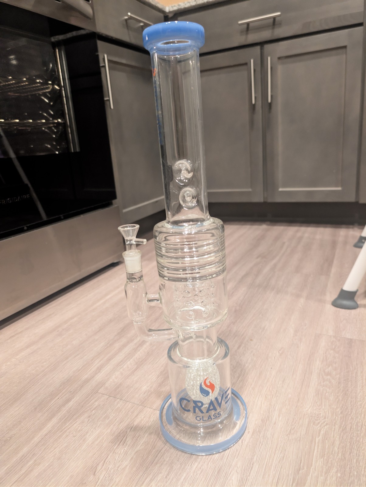 20&Prime; Crave BRANDED Crystal Ball Perc Thick High Quality Glass Bong