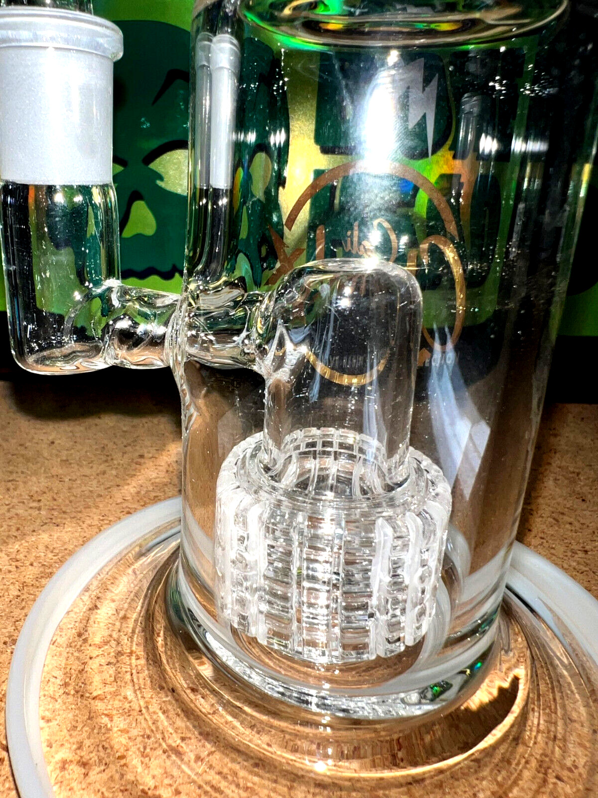 8&Prime; white Cali CloudX Barrel Beaker Bong Tobacco Smokin Water Pipe Glass Hookah