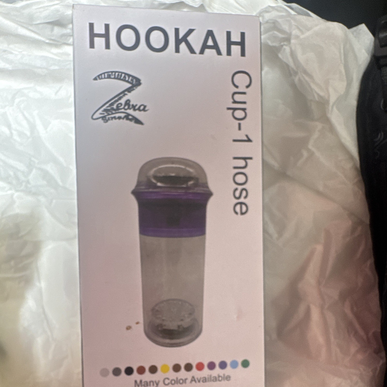 Zebra Smoke Hookah Cup Set with 1 Hose – Many Colors Available, Assorted Colors