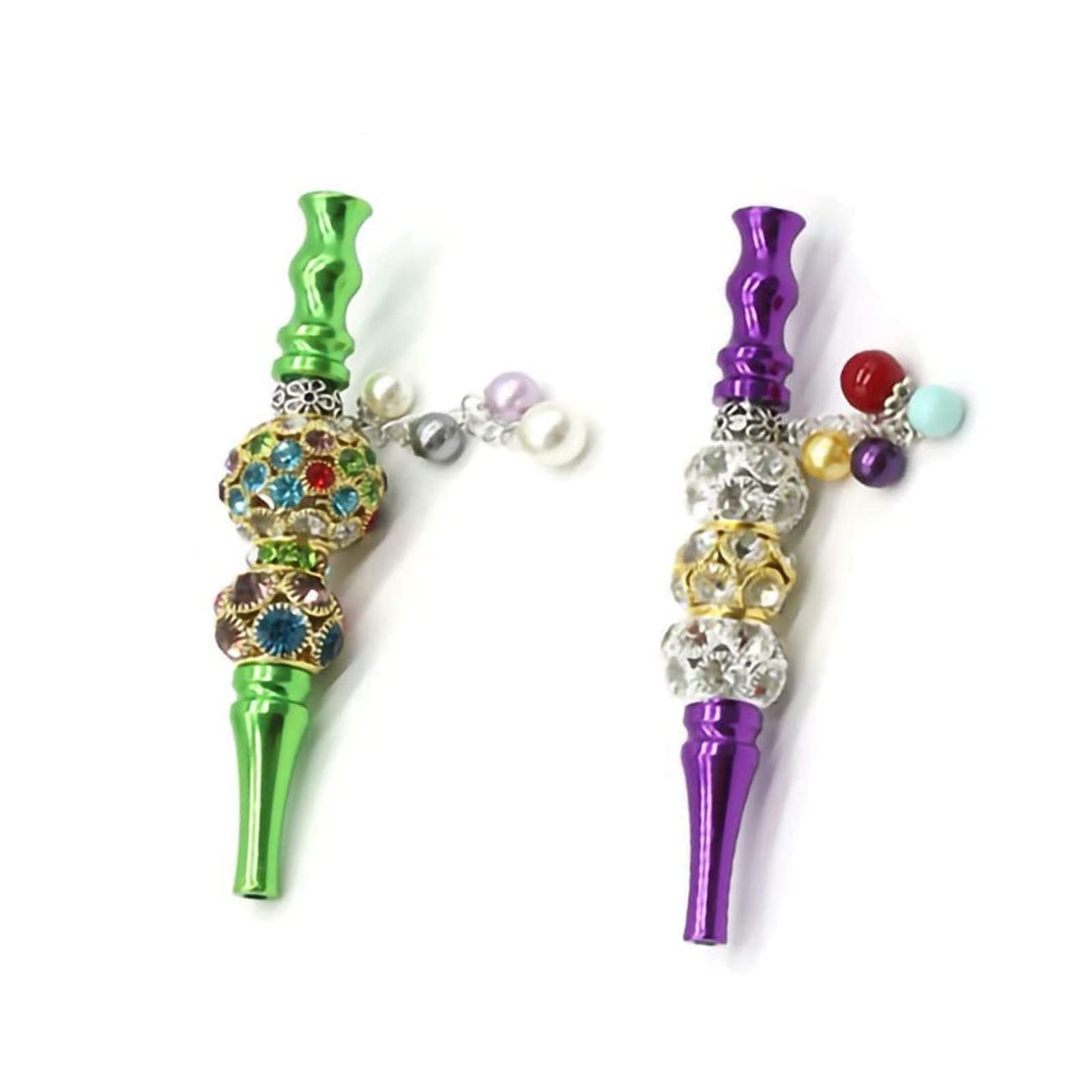 2PCS Metal Hookah Tips – Shisha Hookah Accessories Alloy Mouthpiece (Green, P…