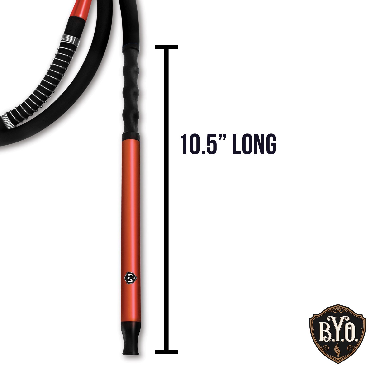 BYO Hookah Red Aluminum Silicone Hose with Spring Guard B.Y.O. SALE