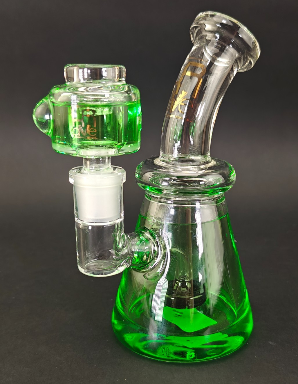 Krave FREEZABLE BONG WATER PIPE – Green Glycerin Filled Glass Water Pipe