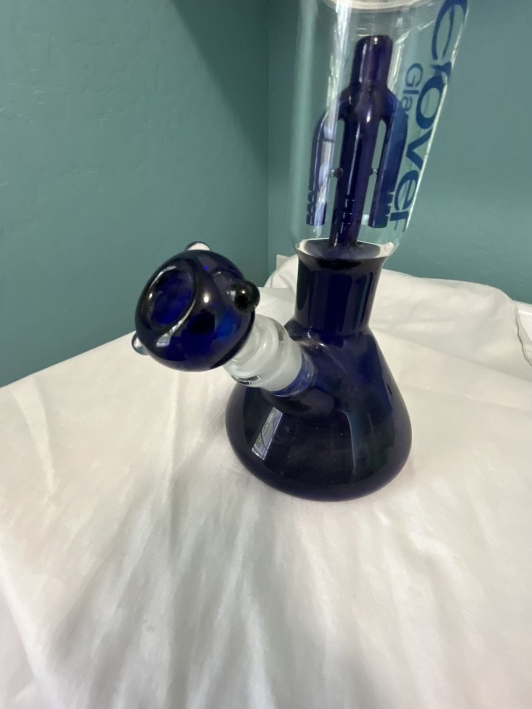 Clover Glass Double Tree Perc Beaker Piece