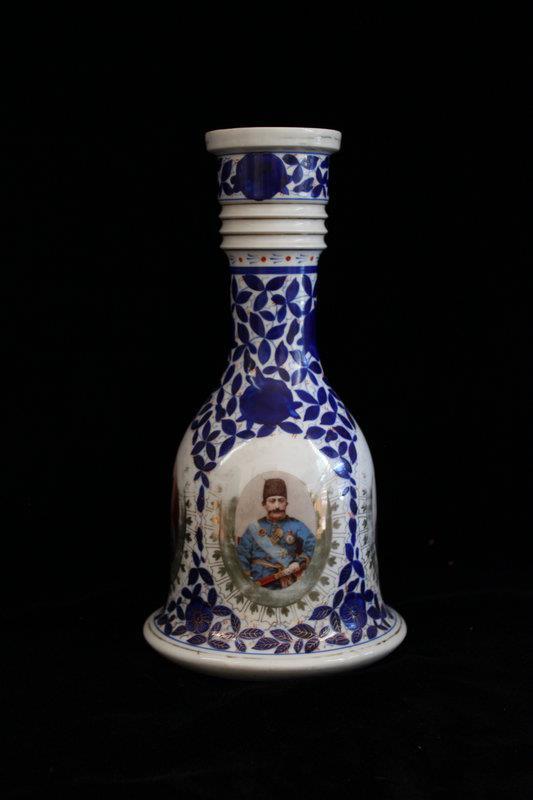 Antique Middle Eastern Porcelain Hookah, 19th C.