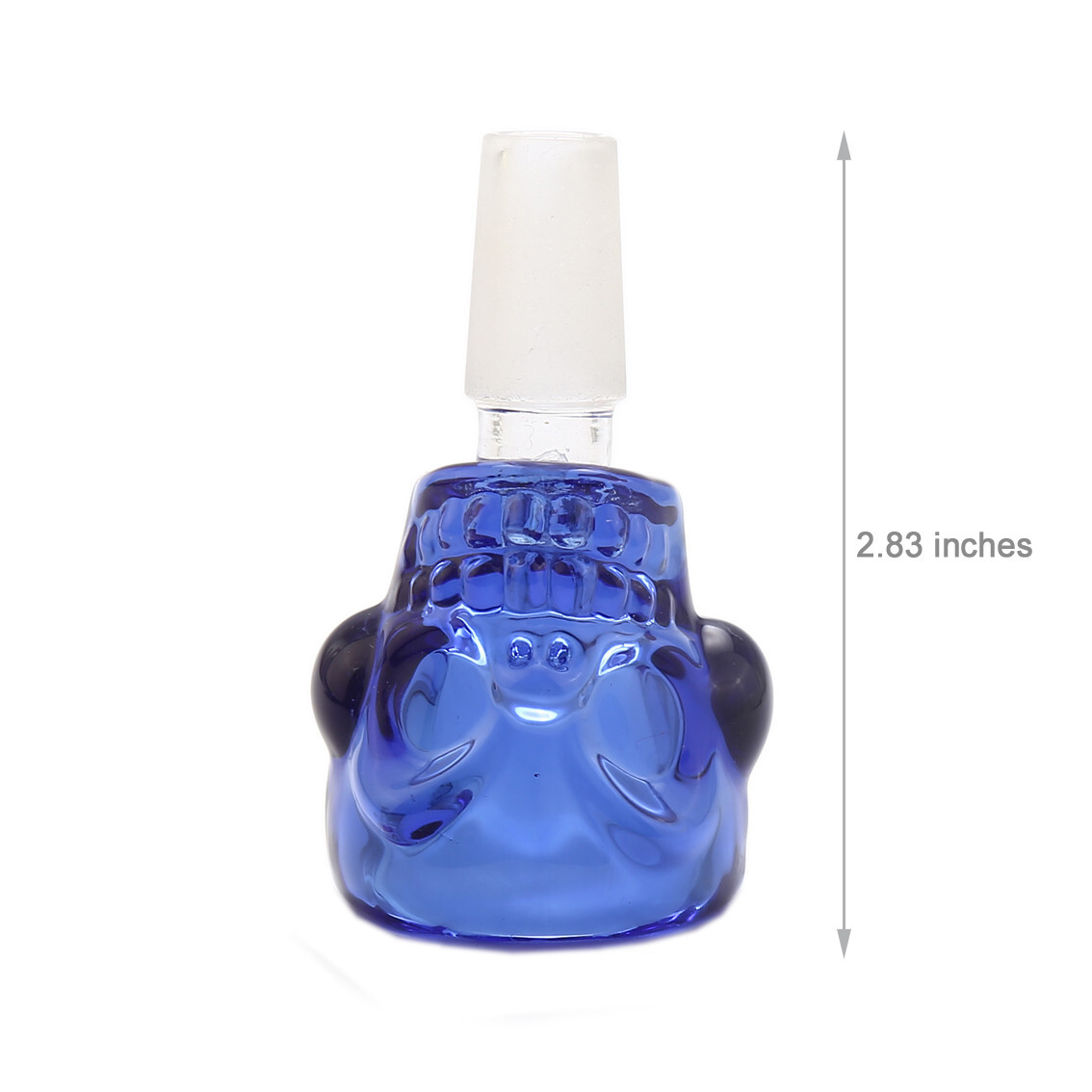 14mm Male Skull Glass Slide Bowl with Free Screen USA Fast Free Shipping Blue US