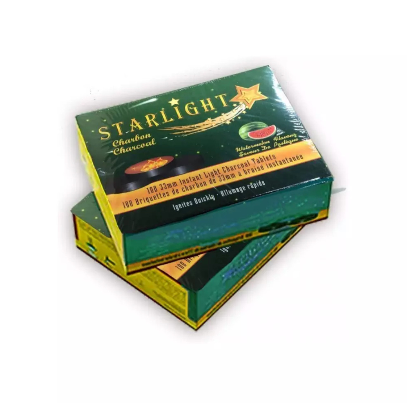 Starlight Watermelon Instant Hookah Coals – 200 Charcoals, 33MM Size 2 boxes