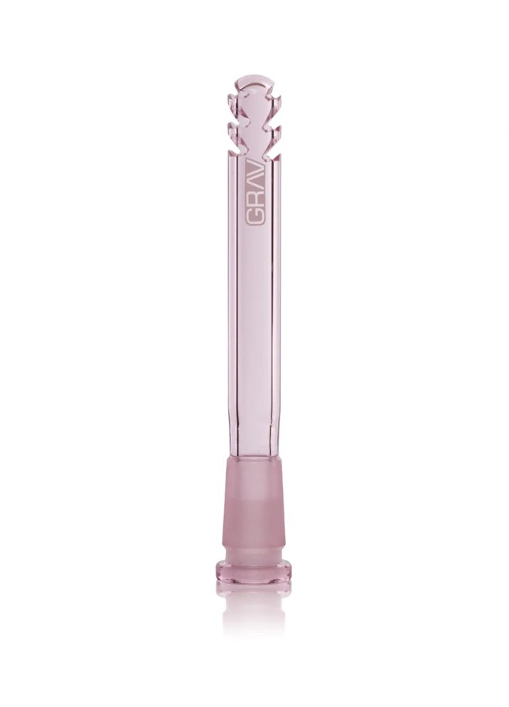 Grav® LARGE Deco Beaker Bong 11” Glass Water Pipe, PINK, AUTHORIZED DEALER!