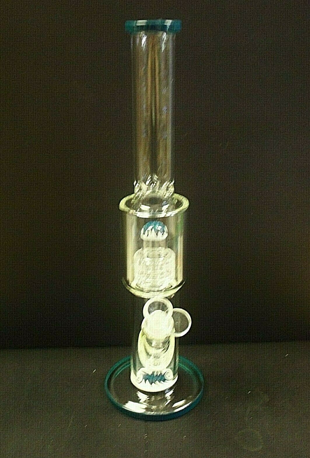 15&Prime; CLEAR GLASS STRAIGHT TUBE WATERPIPE WITH SHOWER HEAD PERC – ICE PINCHER