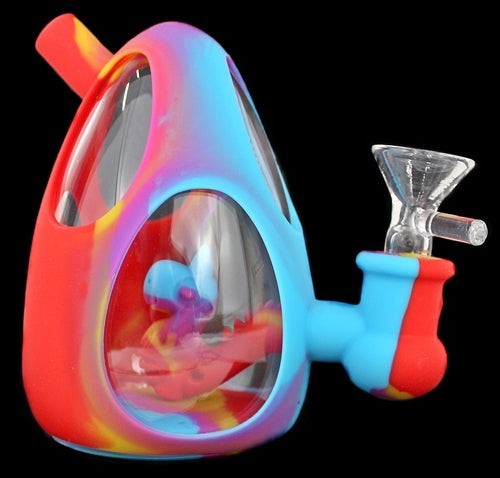 Yoshi Pek Egg Silicone and Glass Water Pipe