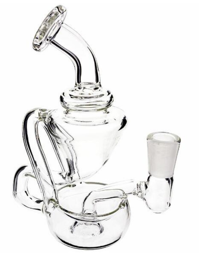 mini Glass Hookah Pipe Recycler Water Smoking Rig bong Hookah Bubbler 10mm bowl