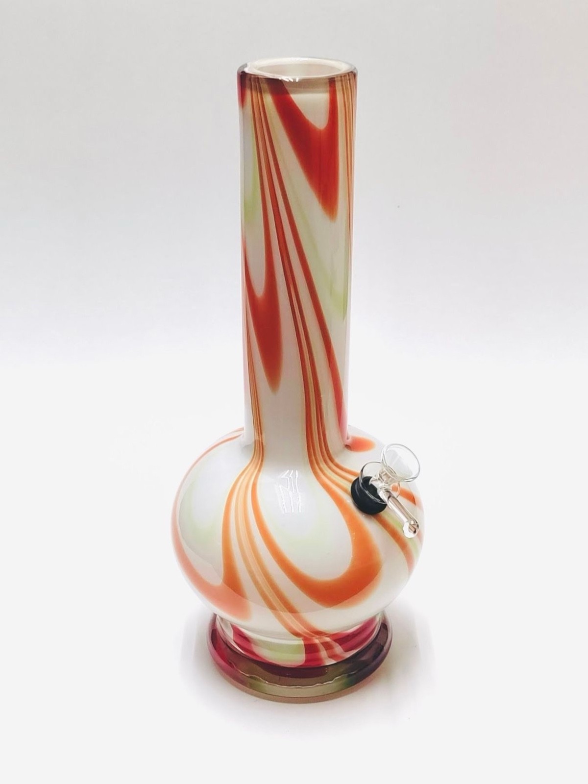 Striped 12&Prime; Soft Glass Watervase Pipe
