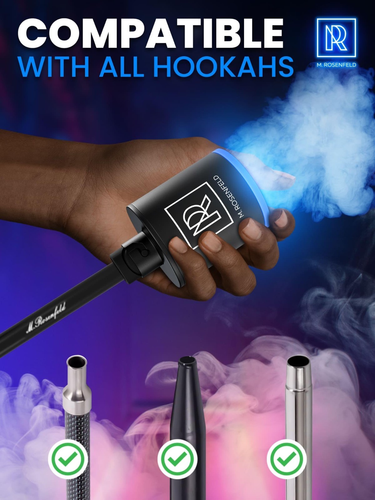 Portable Hookah Starter Pump – 1300mAh Rechargeable Electric Blower, Mini Air Pu