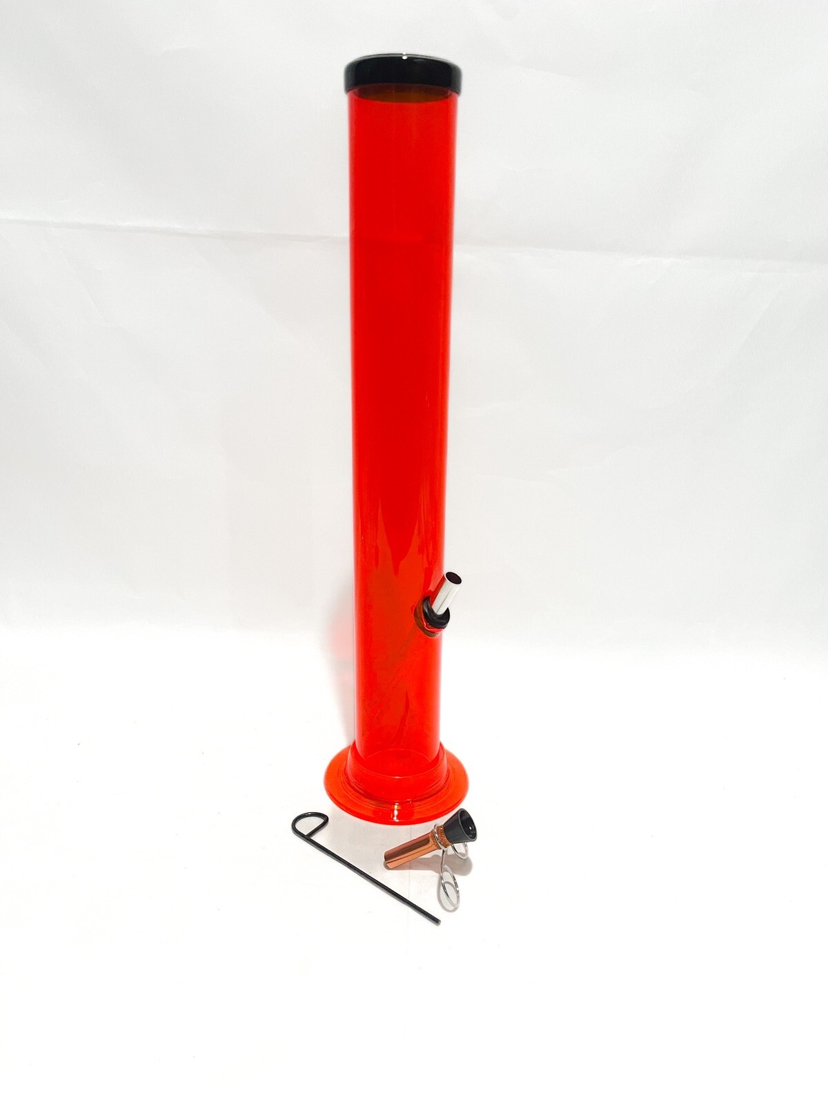 AMERICANPIPES™ 15&Prime; STRAIGHT ACRYLIC HOOKAH WATER PIPE WITH POKER MADE IN USA