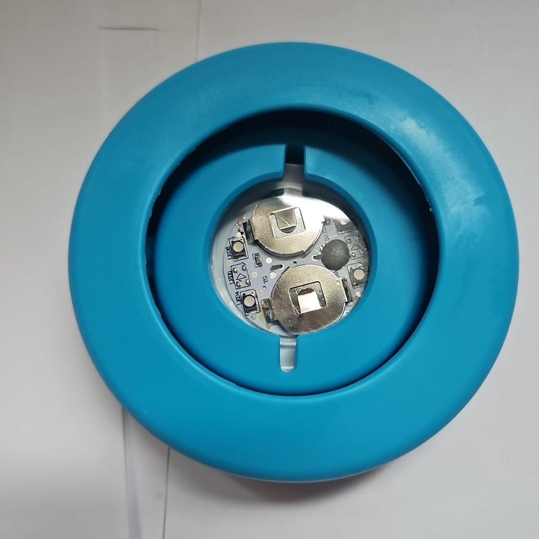 LED Color Light Bottom Beaker Base Blue Silicone Protective Sleeve 3.5&Prime; Round