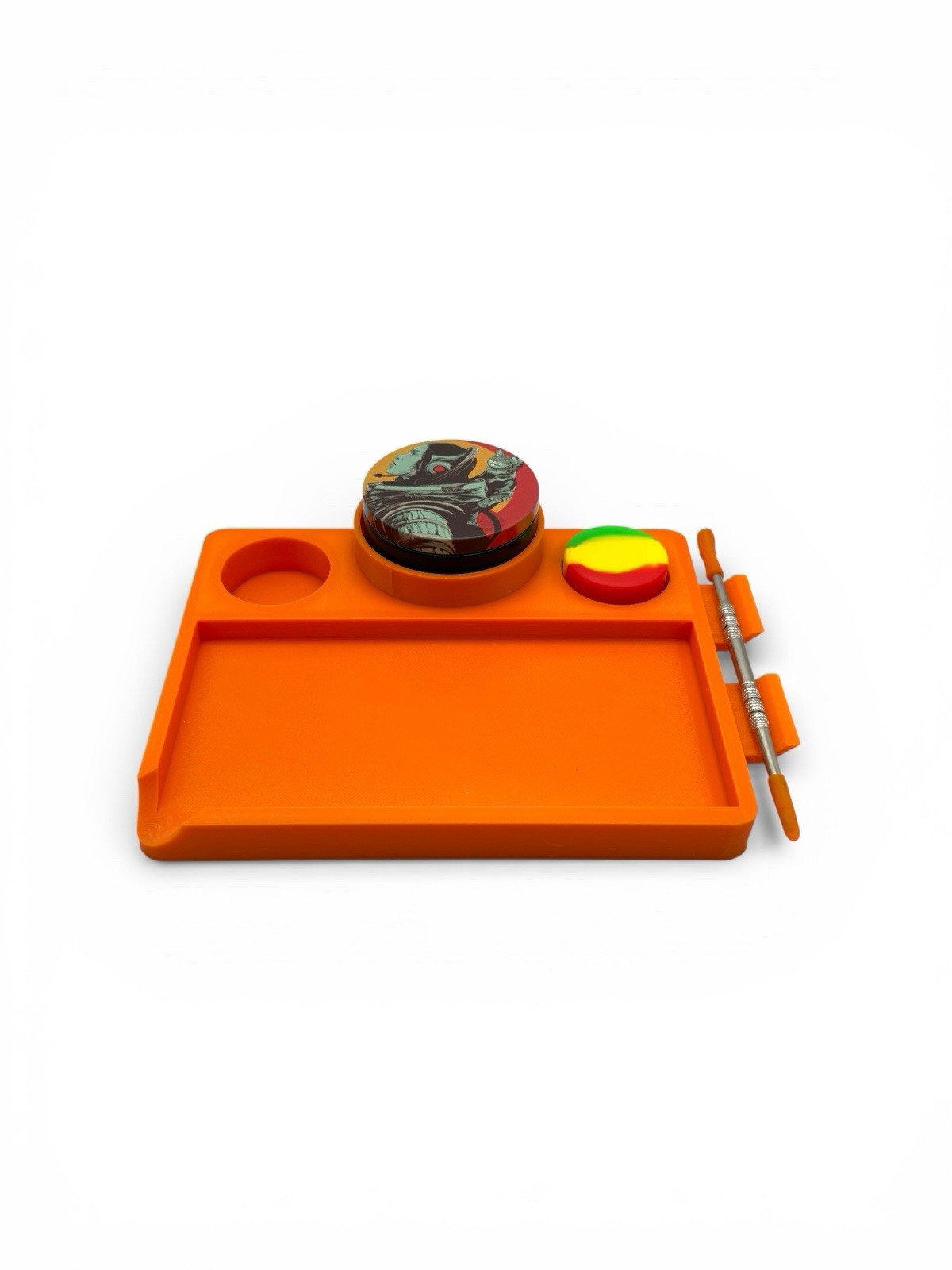 Custom Rolling Tray Set W/ Tool, 5ml Silicone Container, And Metal Container