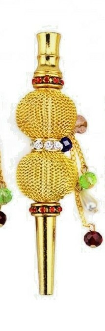 Hookah Mouth pieces Luxury 4&Prime; Metal Hookah Mouth Tips Shisha Filter / 2 Pieces