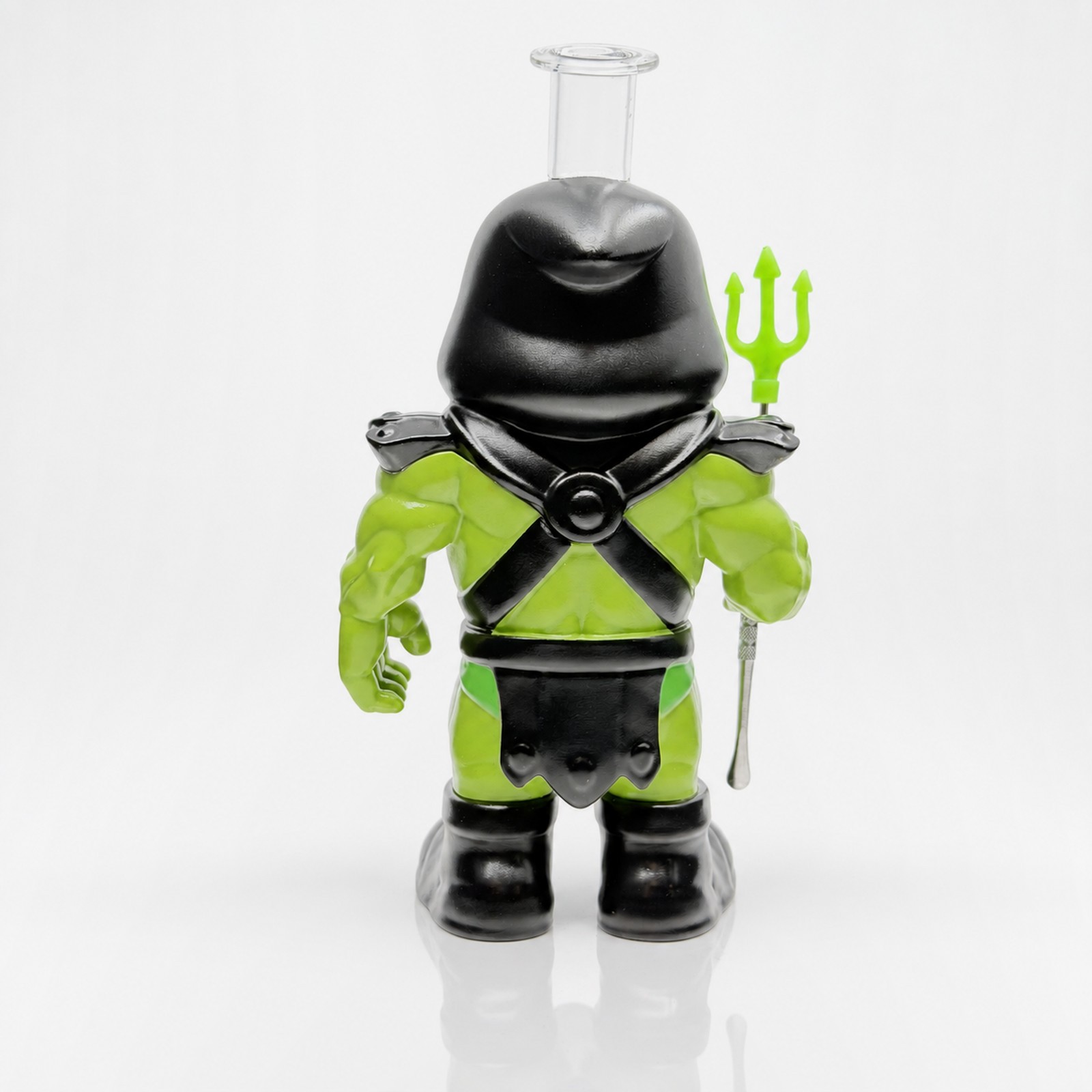 8.25&Prime; Green Skull Warrior Character Glass Bong Water Pipe Smoking Tobacco Hookah