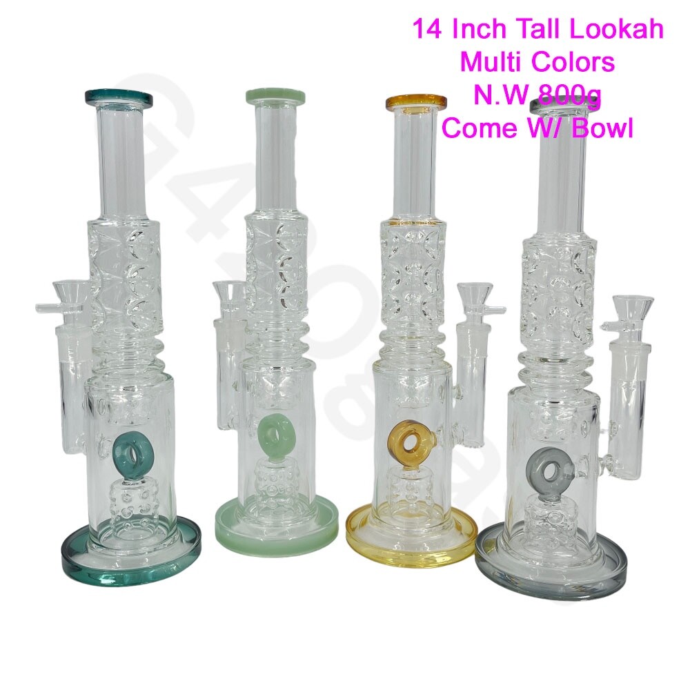 14 Inch Lookah Glass Water Pipe | Big Bong Hookah Bongs