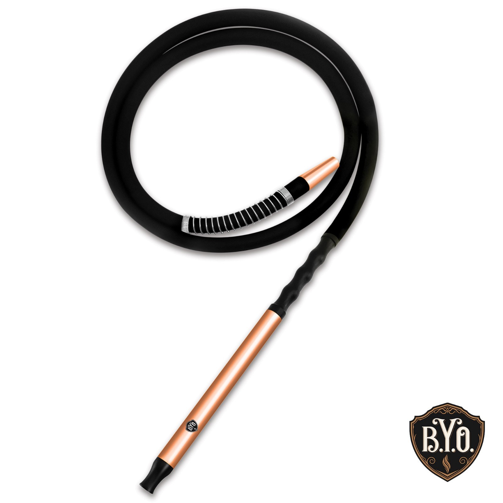 BYO Hookah Rose Gold Aluminum Silicone Hose with Spring Guard B.Y.O. SALE
